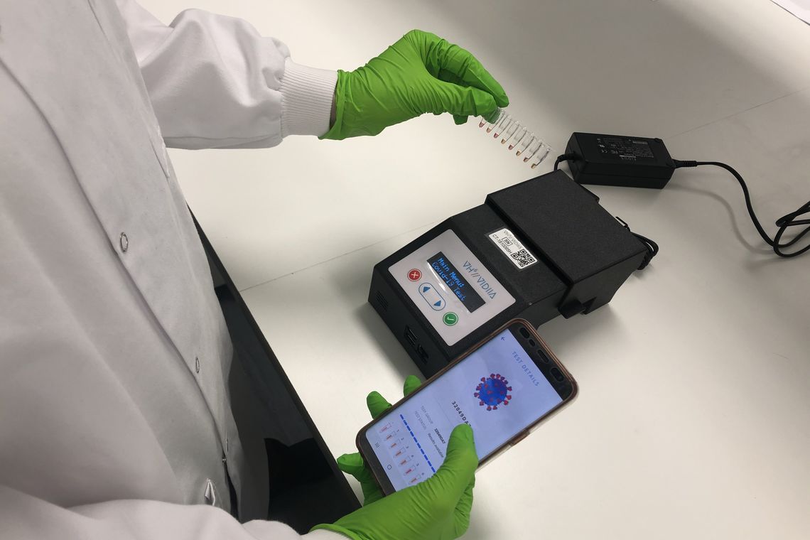 MHRA registration approval for VH<sup>6</sup> a mobile rapid COVID-19 testing device.